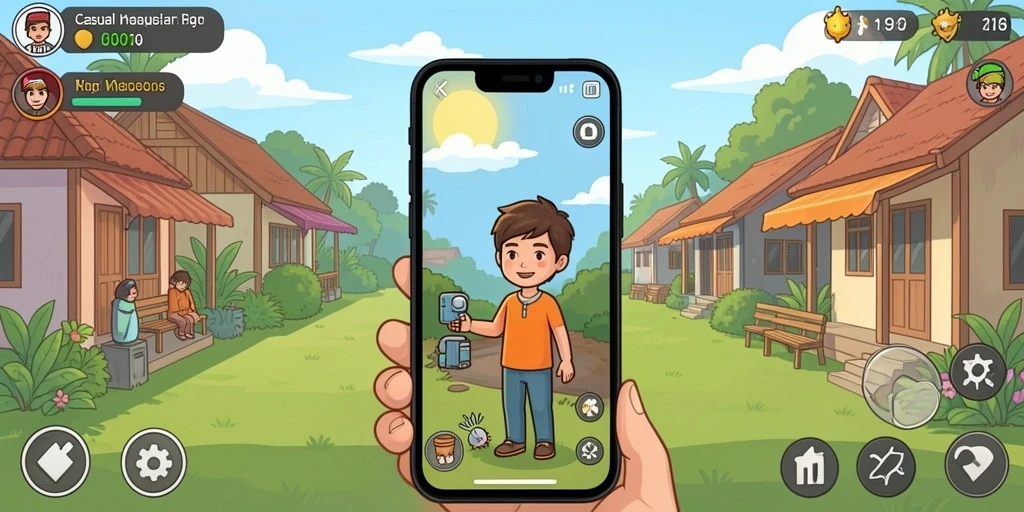 Tampilan utama dengan grafis yang memesona dan intuitif.