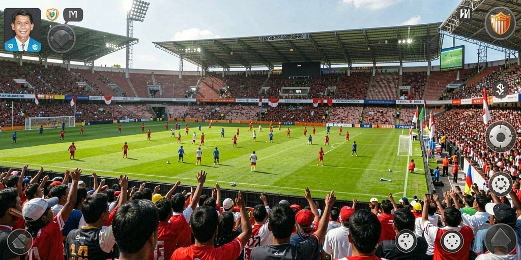 Tangkapan layar menunjukkan karakter utama dalam aksi.