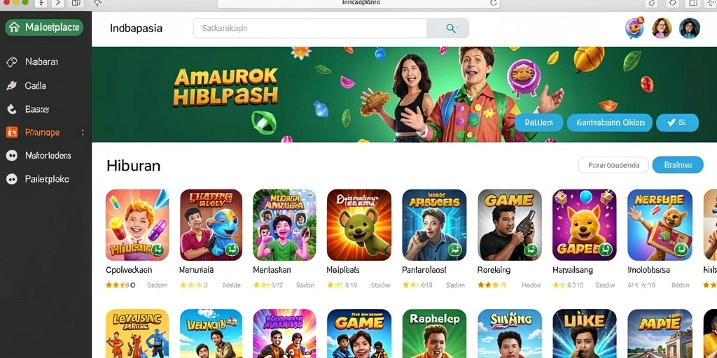 Tampilan menu utama yang menarik dan intuitif.